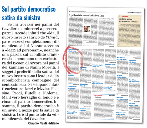 articolo il giornale 21 aprile 2007