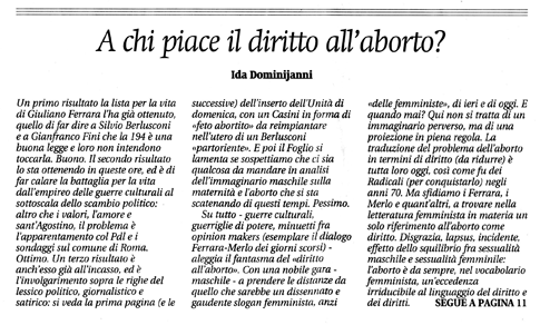 articolo il manifesto 19 febbraio 2008