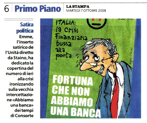 7 ottobre 2008 la Stampa